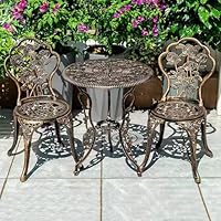 Amazon.co.jp: Hynbdes 鋳造アルミニウム 屋外テーブルと椅子セット